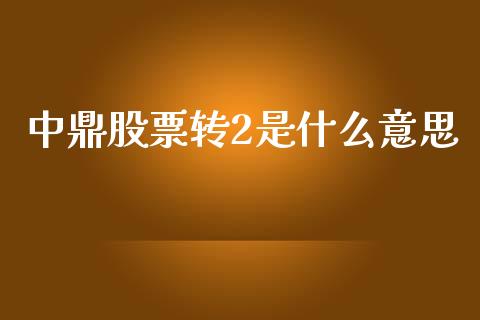 中鼎股票转2是什么意思_https://qh.lansai.wang_期货怎么玩_第1张