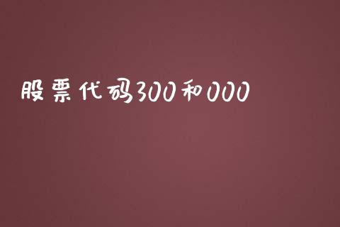 股票代码300和000_https://qh.lansai.wang_期货怎么玩_第1张