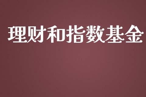 理财和指数基金_https://qh.lansai.wang_期货理财_第1张