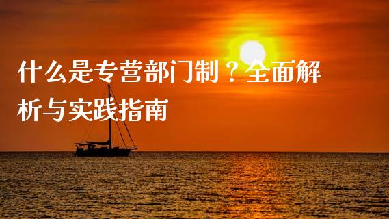 什么是专营部门制？全面解析与实践指南_https://qh.lansai.wang_期货喊单_第1张