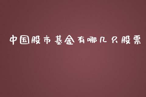 中国股市基金有哪几只股票_https://qh.lansai.wang_期货理财_第1张