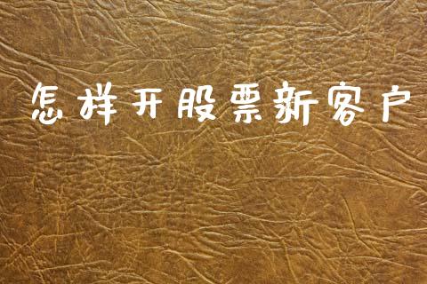 怎样开股票新客户_https://qh.lansai.wang_期货喊单_第1张