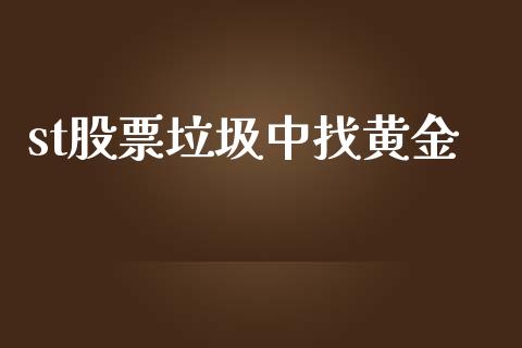 st股票垃圾中找黄金_https://qh.lansai.wang_期货理财_第1张