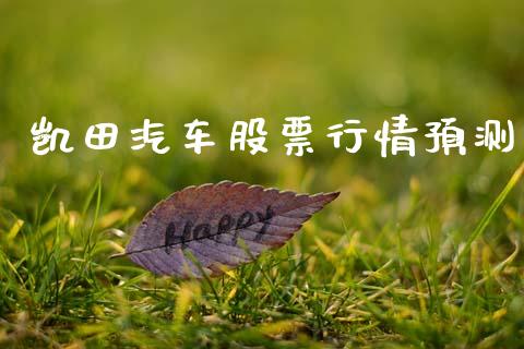 凯田汽车股票行情预测_https://qh.lansai.wang_股票新闻_第1张