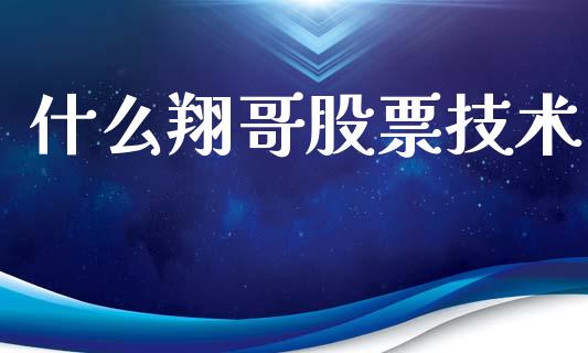 什么翔哥股票技术_https://qh.lansai.wang_期货理财_第1张