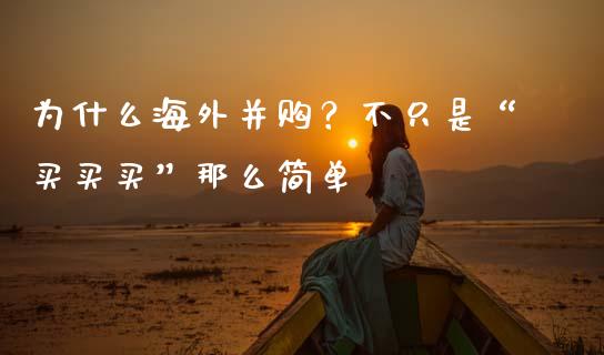 为什么海外并购？不只是“买买买”那么简单_https://qh.lansai.wang_股票新闻_第1张