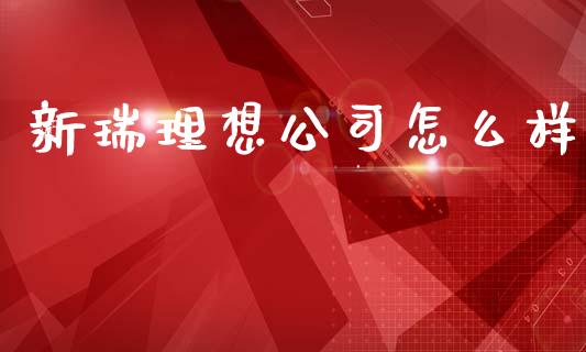 新瑞理想公司怎么样_https://qh.lansai.wang_股票技术分析_第1张