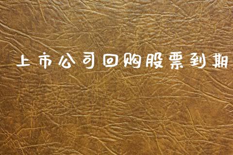 上市公司回购股票到期_https://qh.lansai.wang_期货喊单_第1张
