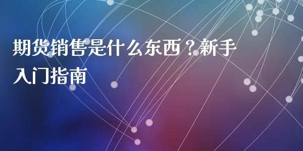 期货销售是什么东西？新手入门指南_https://qh.lansai.wang_期货怎么玩_第1张