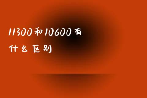 11300和10600有什么区别_https://qh.lansai.wang_期货怎么玩_第1张