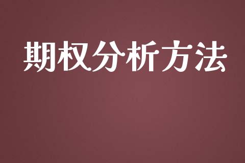 期权分析方法_https://qh.lansai.wang_股票新闻_第1张