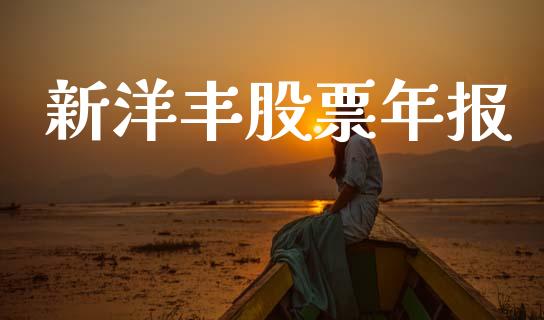新洋丰股票年报_https://qh.lansai.wang_期货喊单_第1张