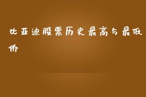 比亚迪股票历史最高与最低价_https://qh.lansai.wang_新股数据_第1张