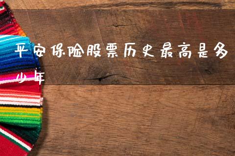 平安保险股票历史最高是多少年_https://qh.lansai.wang_期货理财_第1张