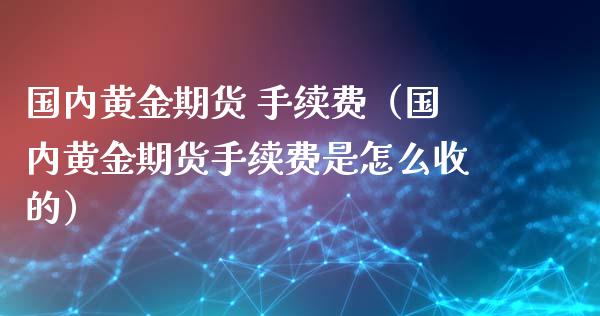 国内黄金期货 手续费（国内黄金期货手续费是怎么收的）_https://qh.lansai.wang_股票技术分析_第1张