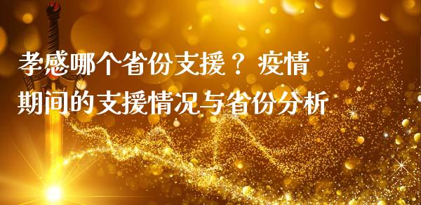 孝感哪个省份支援？ 疫情期间的支援情况与省份分析_https://qh.lansai.wang_期货怎么玩_第1张