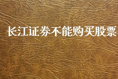 长江证券不能购买股票_https://qh.lansai.wang_期货理财_第1张