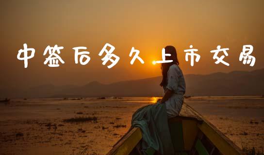 中签后多久上市交易_https://qh.lansai.wang_新股数据_第1张