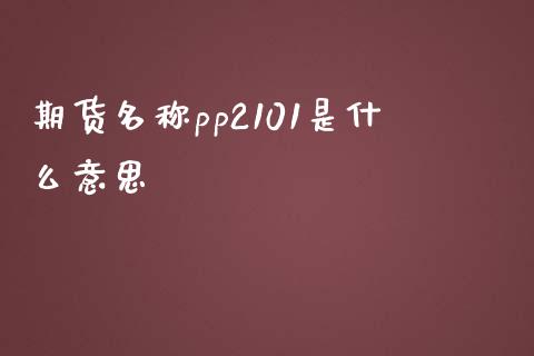 期货名称pp2101是什么意思_https://qh.lansai.wang_股票新闻_第1张