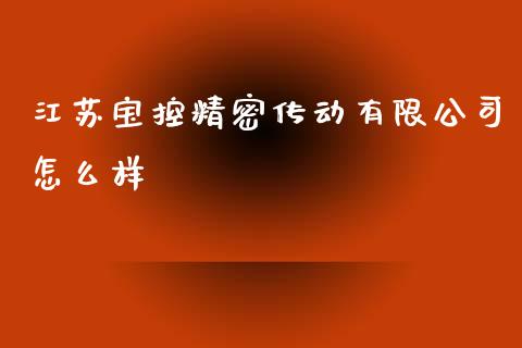 江苏宝控精密传动有限公司怎么样_https://qh.lansai.wang_新股数据_第1张