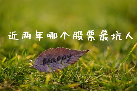 近两年哪个股票最坑人_https://qh.lansai.wang_期货理财_第1张