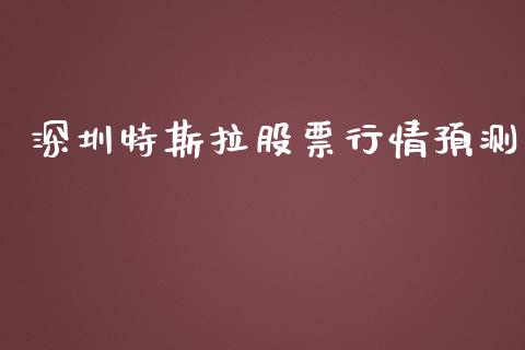 深圳特斯拉股票行情预测_https://qh.lansai.wang_新股数据_第1张