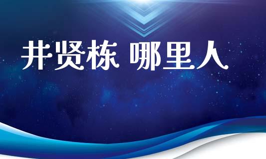 井贤栋 哪里人_https://qh.lansai.wang_股票技术分析_第1张