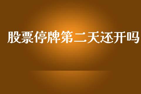 股票停牌第二天还开吗_https://qh.lansai.wang_期货理财_第1张
