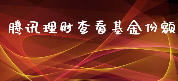 腾讯理财查看基金份额_https://qh.lansai.wang_期货理财_第1张