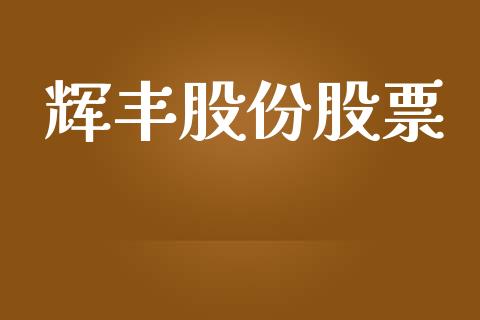 辉丰股份股票_https://qh.lansai.wang_期货怎么玩_第1张