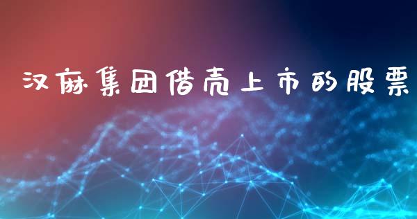 汉麻集团借壳上市的股票_https://qh.lansai.wang_期货理财_第1张