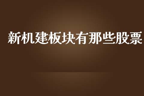 新机建板块有那些股票_https://qh.lansai.wang_新股数据_第1张