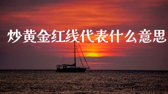 炒黄金红线代表什么意思_https://qh.lansai.wang_期货喊单_第1张