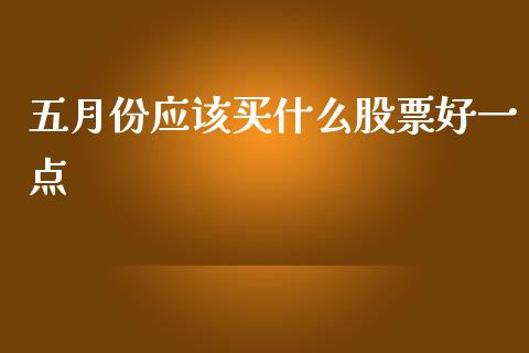 五月份应该买什么股票好一点_https://qh.lansai.wang_期货理财_第1张