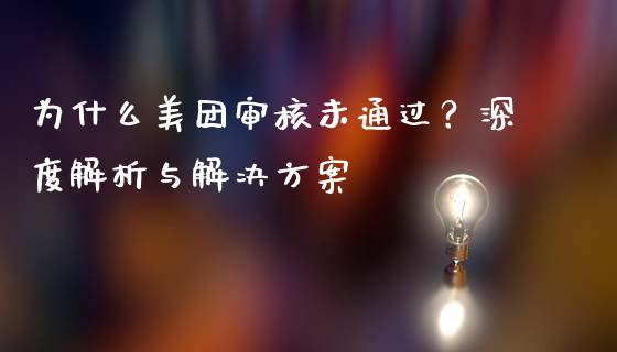 为什么美团审核未通过？深度解析与解决方案_https://qh.lansai.wang_股票技术分析_第1张