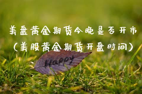 美盘黄金期货今晚是否开市（美股黄金期货开盘时间）_https://qh.lansai.wang_股票技术分析_第1张