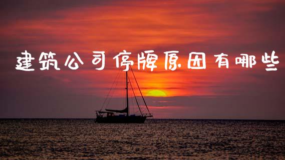 建筑公司停牌原因有哪些_https://qh.lansai.wang_期货怎么玩_第1张