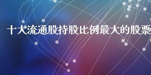 十大流通股持股比例最大的股票_https://qh.lansai.wang_期货怎么玩_第1张