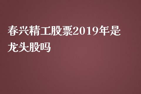 春兴精工股票2019年是龙头股吗_https://qh.lansai.wang_期货喊单_第1张