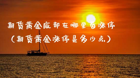 期货黄金底部在哪里看涨停（期货黄金涨停是多少点）_https://qh.lansai.wang_期货怎么玩_第1张