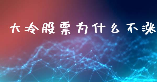 大冷股票为什么不涨_https://qh.lansai.wang_股票技术分析_第1张