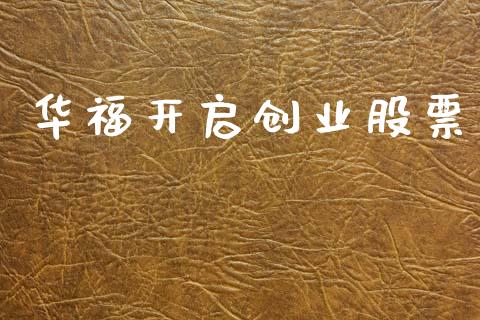 华福开启创业股票_https://qh.lansai.wang_期货理财_第1张