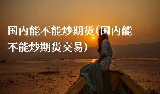 国内能不能炒期货(国内能不能炒期货交易)_https://qh.lansai.wang_期货怎么玩_第1张