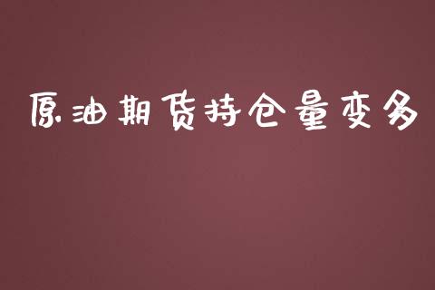 原油期货持仓量变多_https://qh.lansai.wang_期货怎么玩_第1张