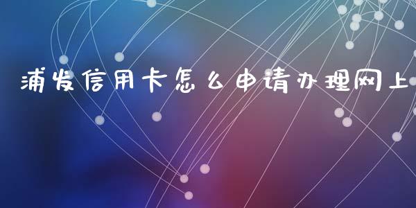 浦发信用卡怎么申请办理网上_https://qh.lansai.wang_期货怎么玩_第1张