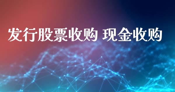 发行股票收购 现金收购_https://qh.lansai.wang_期货理财_第1张