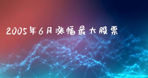 2005年6月涨幅最大股票_https://qh.lansai.wang_期货喊单_第1张