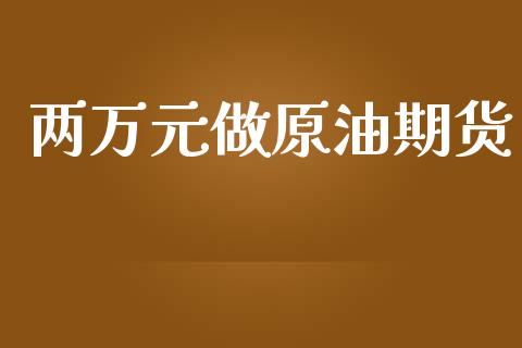 两万元做原油期货_https://qh.lansai.wang_期货怎么玩_第1张