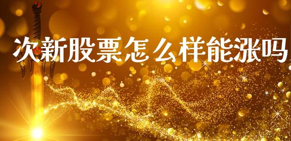 次新股票怎么样能涨吗_https://qh.lansai.wang_期货理财_第1张