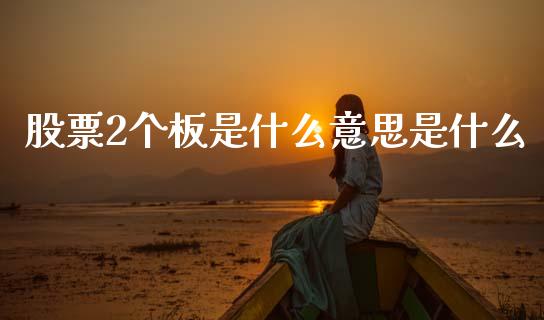 股票2个板是什么意思是什么_https://qh.lansai.wang_期货喊单_第1张